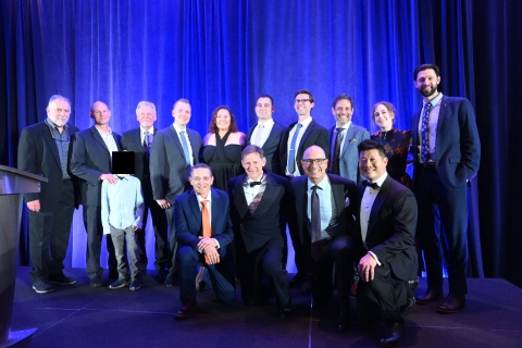 The trauma faculty presented fellowship graduation certificates to Alexandra Paul, MD, and Julian Rizos, MD.