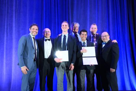 The spine faculty presented fellowship graduation certificates to Matthew Easton, MD, and Mohamed Al-Amoodi, MD.