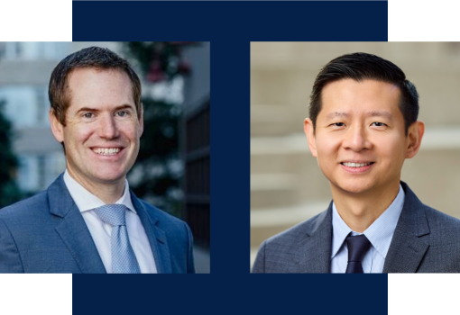 headshot of Lansdown and Zhang
